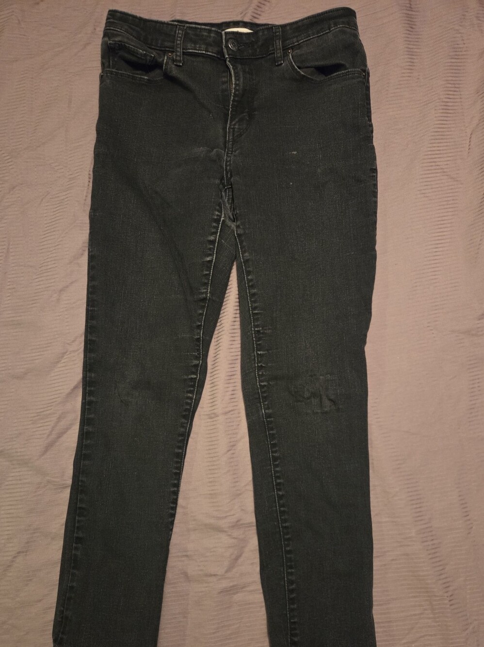 Levi Strauss Womens Black Jeans Mid Rise Skinny W31 L30 Cotton Blend Stretch